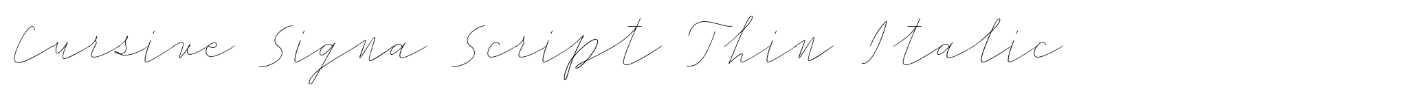 Cursive Signa Script Thin Italic image